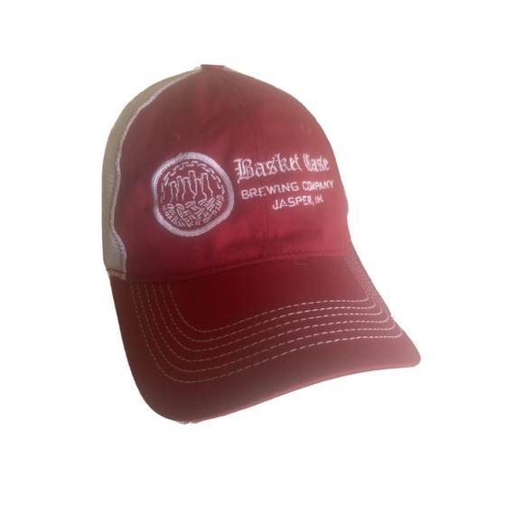 District Other - District Basket Case Brewing Company Jasper IN Red White Trucker Hat DT607 Mens